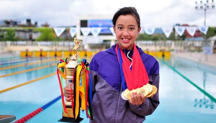 Gaurika Singh Nepali Swimmer