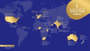 The ICC Trophy 2019 Tour World Map