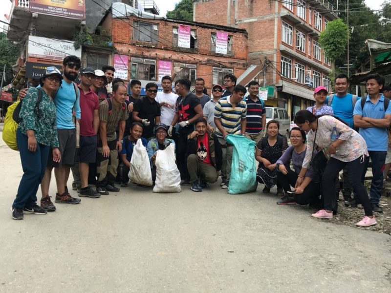 Students Clear 16 Shacks of Waste from Nagarkot