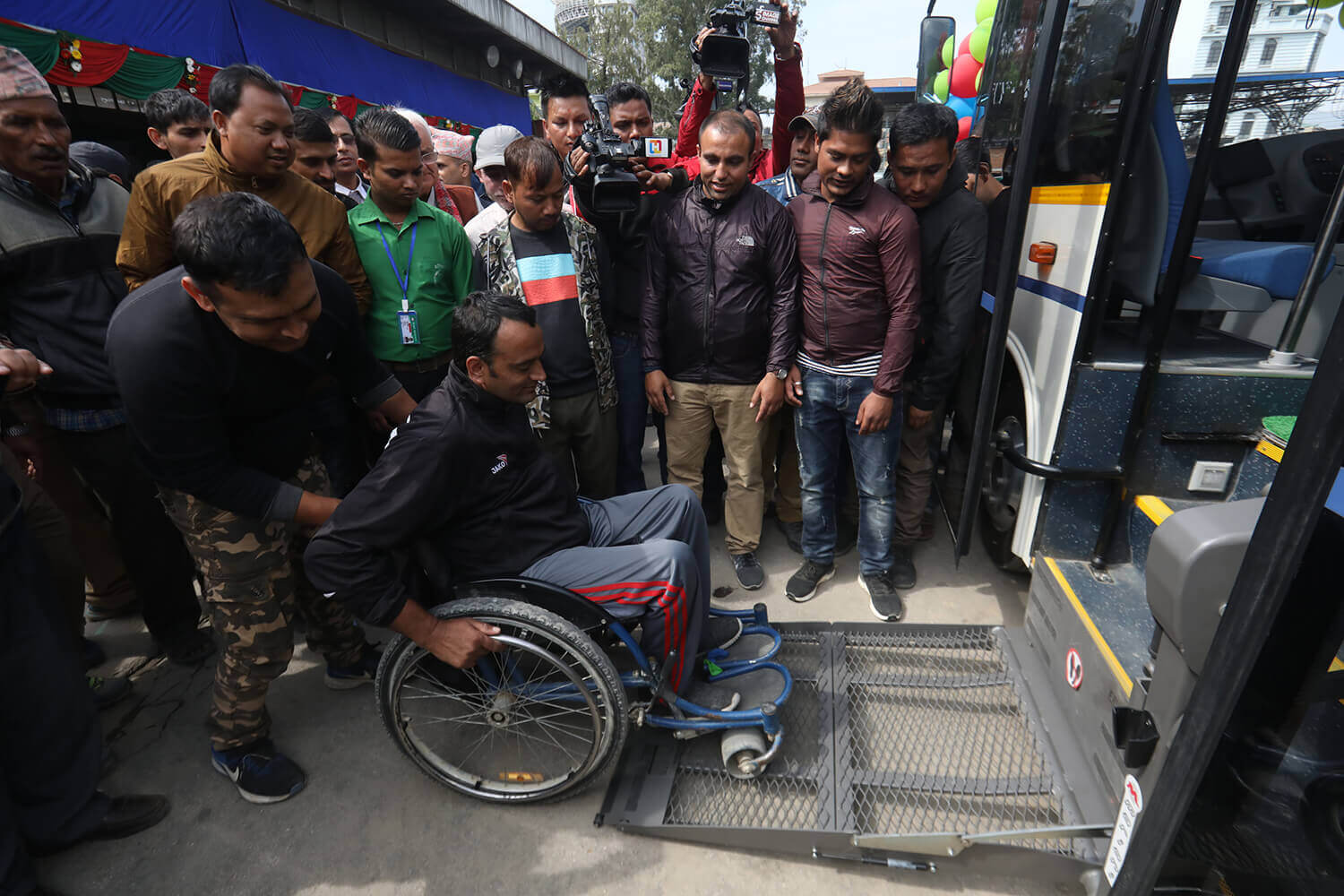 nepal-Electric-Bus-Opening-disabled