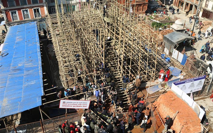 Nepal Kasthamandap Temple Reconstruction