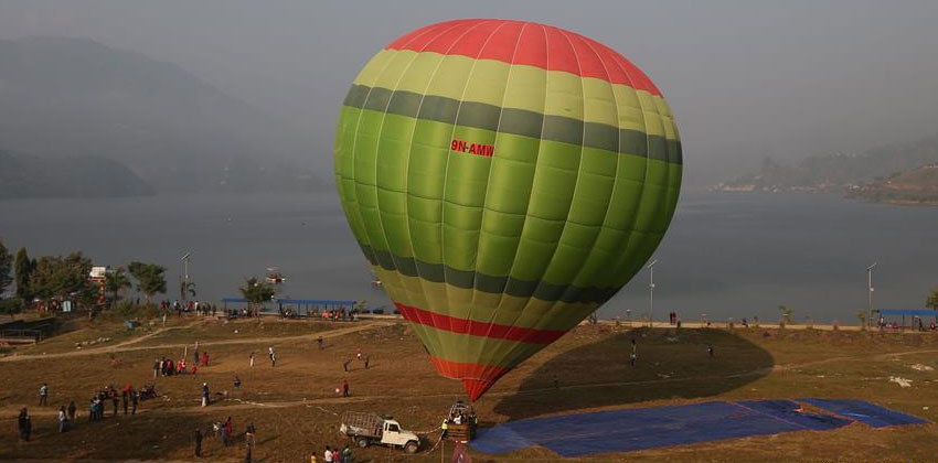 Air Balloon Flight Tourism Pokhara Nepal