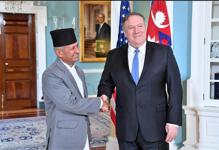 Nepal foreign minister Pradeep Gyawali US Secretary Pompeo