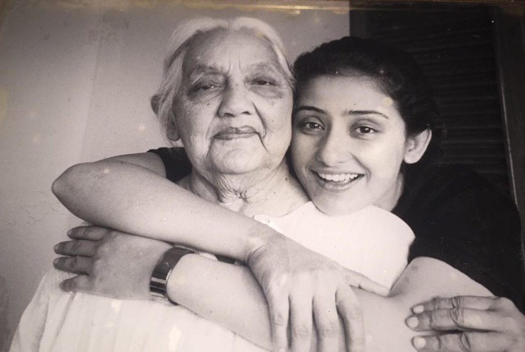 Manisha Koirala with grandmother Sushila Koirala