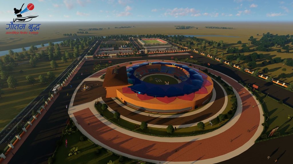 Gautam Buddha International Cricket Stadium Proposed Model At Bharatpur City