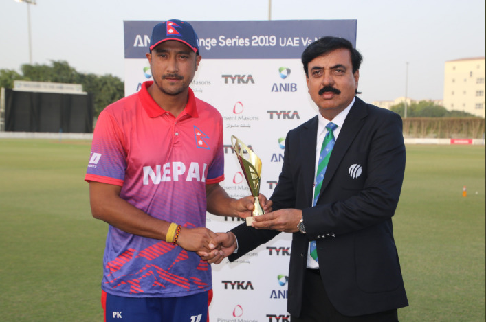 Nepal Cricket Captain Paras Khadka Man of the Match 2019