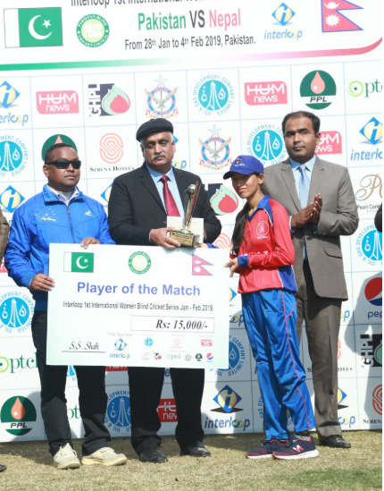 Sarita Ghimire was named the ‘Player of the Match’ 