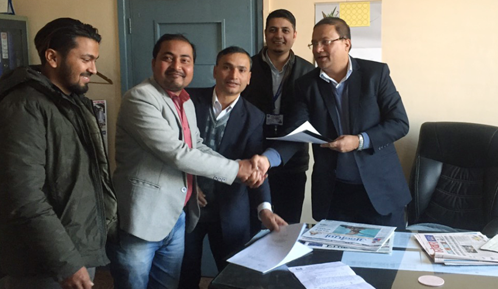 Nepal DoTM, and Sparrow SMS signed an agreement 