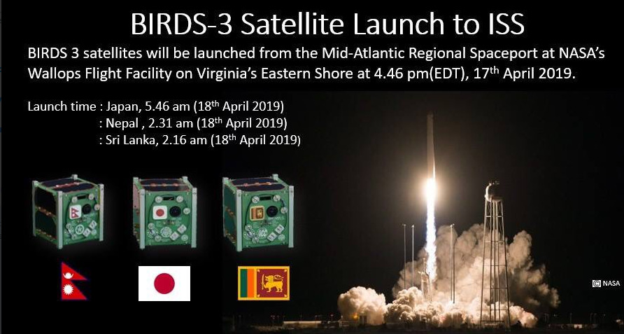 Birds-3 Satellite Launch to ISS: NASA