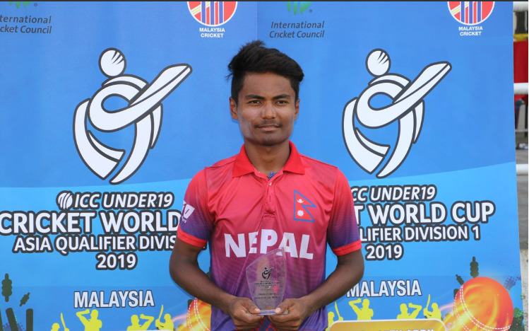 Rohit Paudel 'Player of the Match’ - Nepal U19 Vs Oman U19
