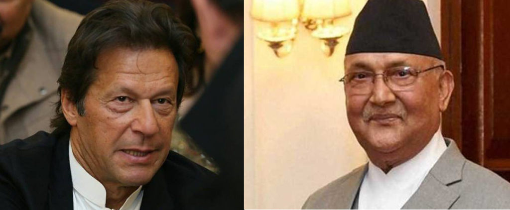 Nepal Prime Minister KP Sharma Oli & Pakistan PM PM Imran Khan
