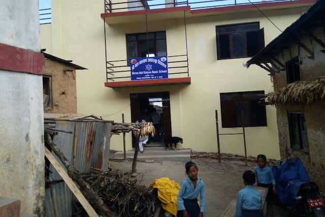 One of the reconstructed school building in Nepal