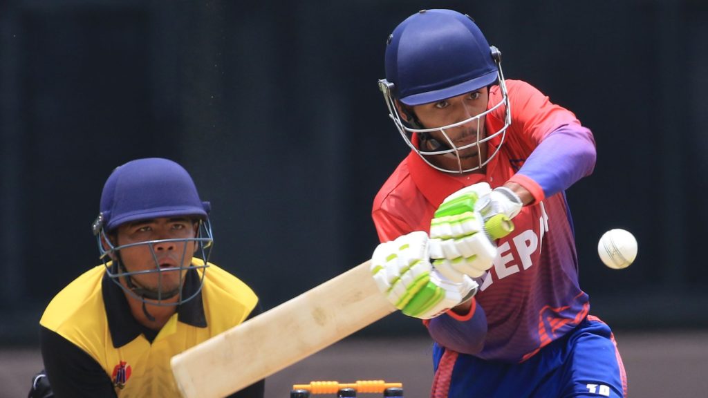 Nepal's Rit Gautam in ICC U19 CWC Asia Qualifier 