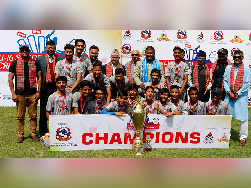 Province 3 Wins Nepal U16 Cricket League Championship