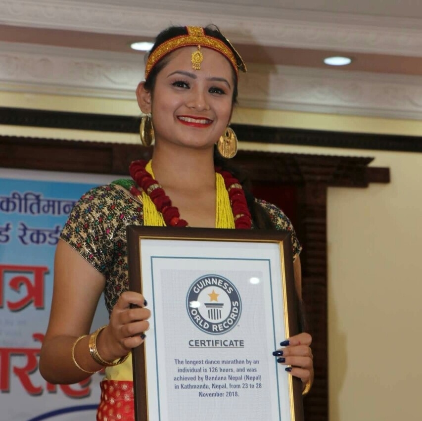 Bandana Nepal, World Guinness Record Holder Certificate