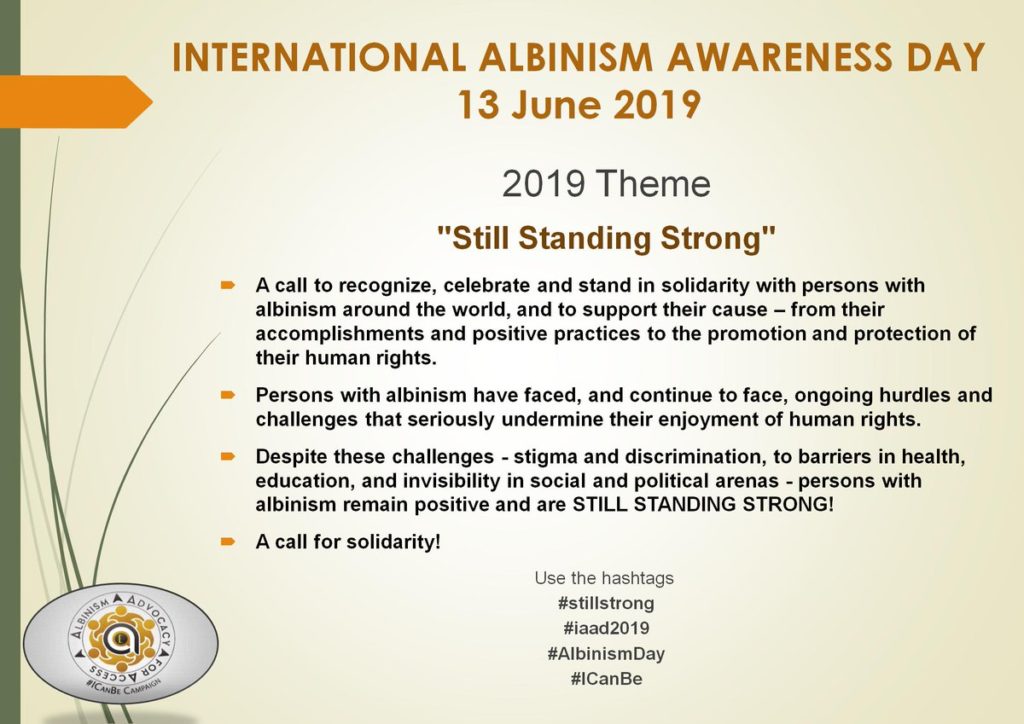  International Albinism Awareness Day 2019