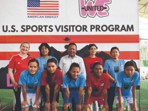 US Embassy Empowers Nepali Female Footballers through Sports Visitor Program