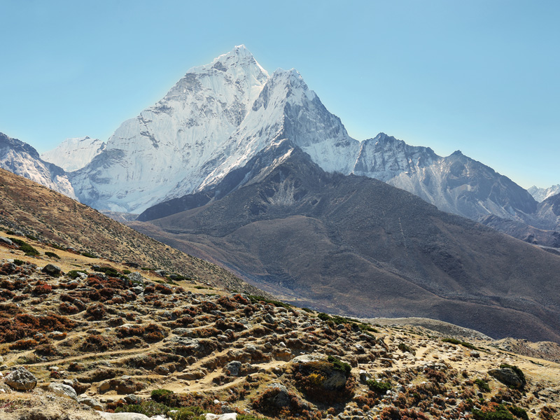 Ama Dablan And Cholatse Peaks From Dzongla Nepal