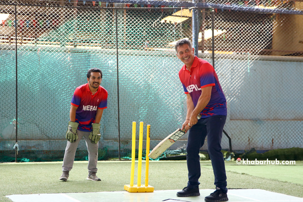 Randy Berry Plays Cricket With Nepal Cricket Team