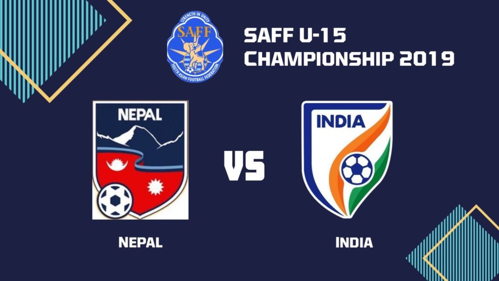 Nepal vs India in the SAFF U15 Championship