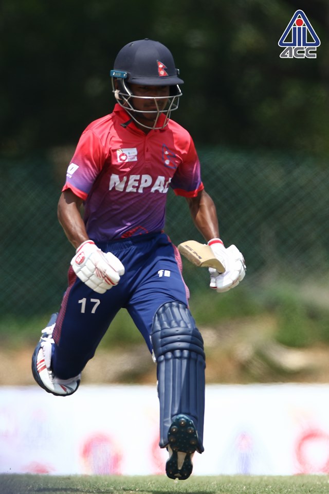 50 for Nepal(U19) skipper Rohit Kumar Paudel!