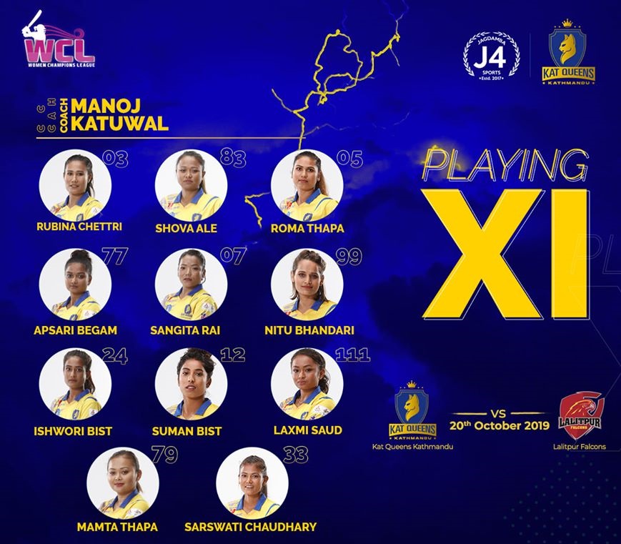 Kat Queens Kathmandu Team - Playing XI