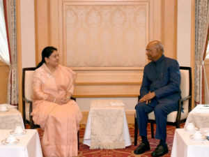 President Bhandari Extends Nepal Visit Invitation to Indian President Kovind