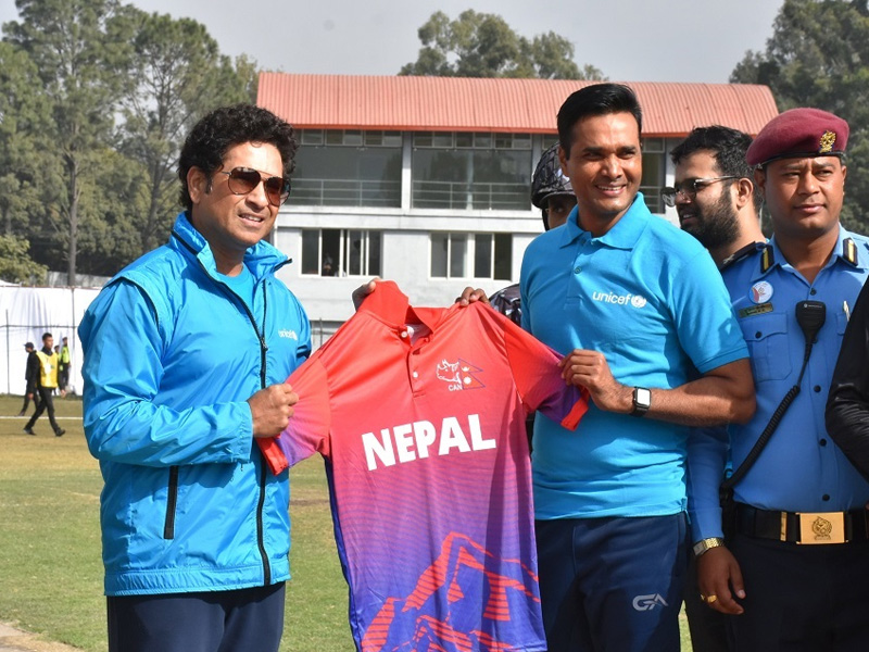 UNICEF CRC@30: Sachin Visits Nepal, Plays 8-over Friendly Match!