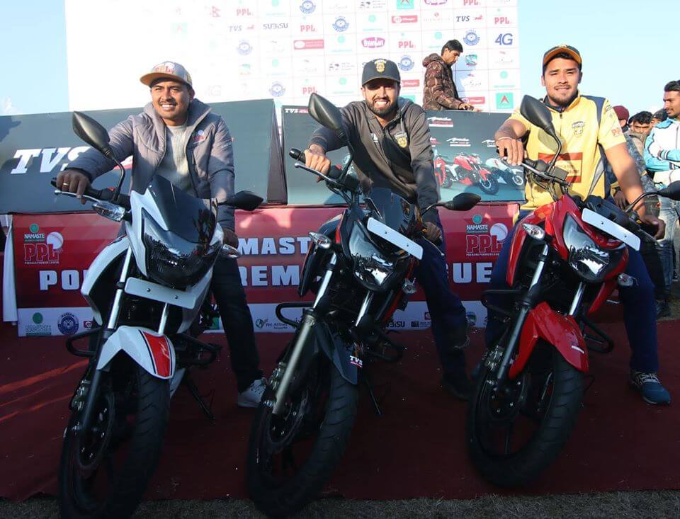 TVS Motorcycles to Rohan Mustafa, Gyanendra Malla and Karan KC