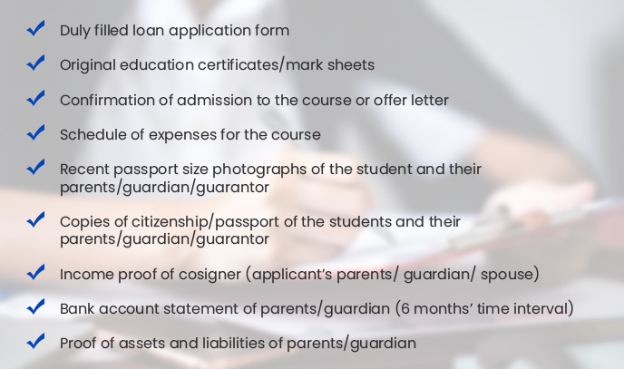 Nepal Education Loan Required Documents