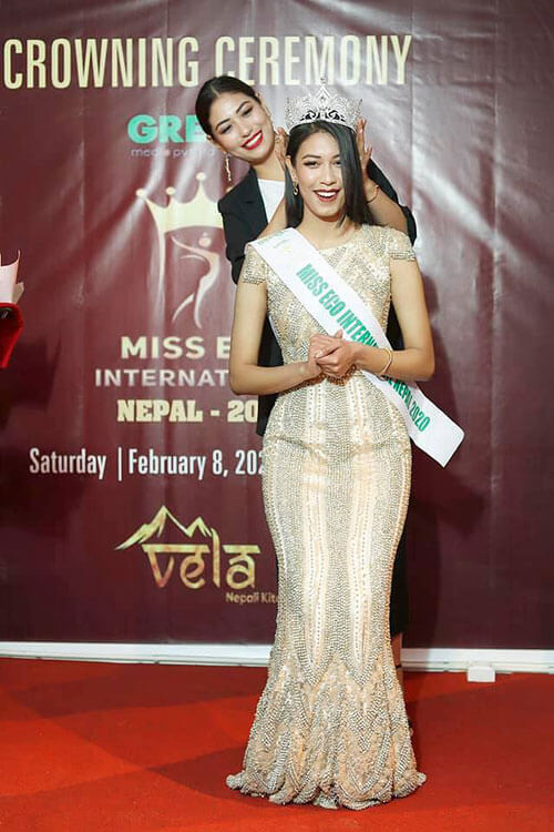 Crowing Ceremony To New Queen Of Miss Eco International Nepal