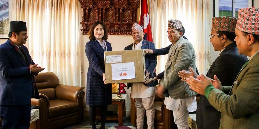 Nepal donates protective masks to China
