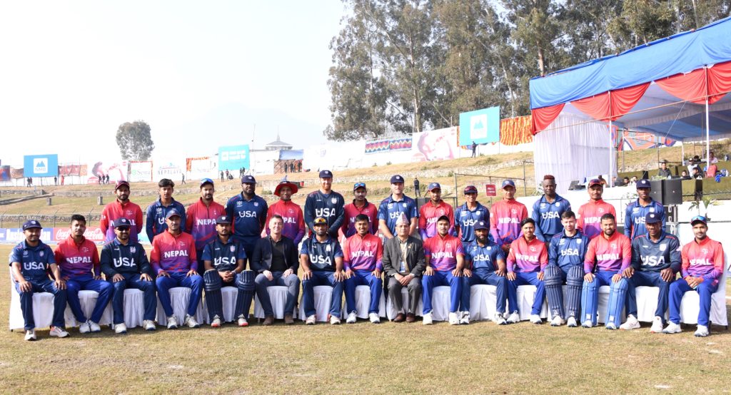 USA Nepal Cricket Team with Ambassador Randy Berry