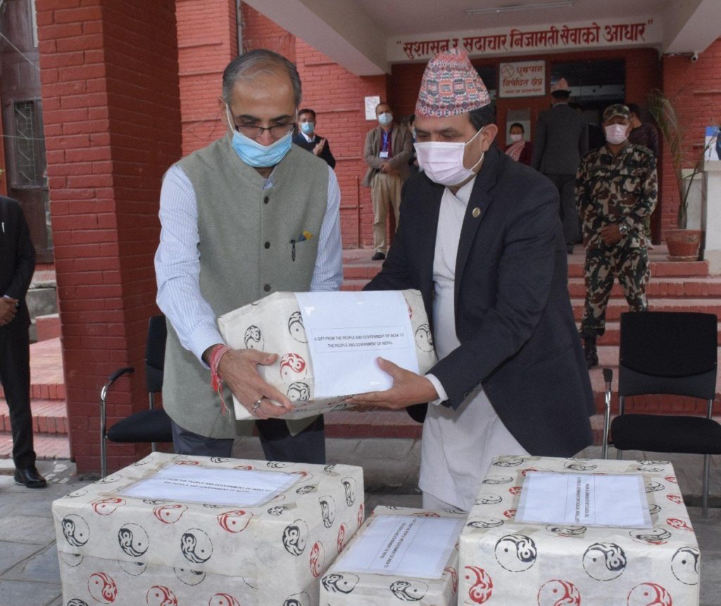 COVID-19 Medical Equip’ As Gifts from India to Nepal