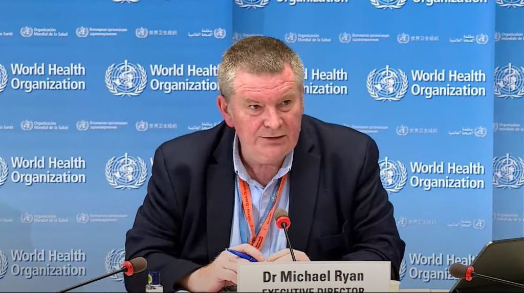 WHO's Health Emergencies Programme Executive Director Michael Ryan