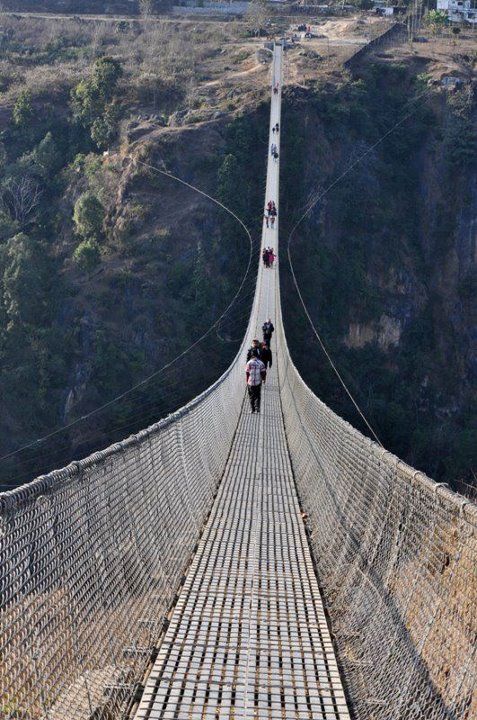 Nepal's Longest Pedestrian Suspension Bridge