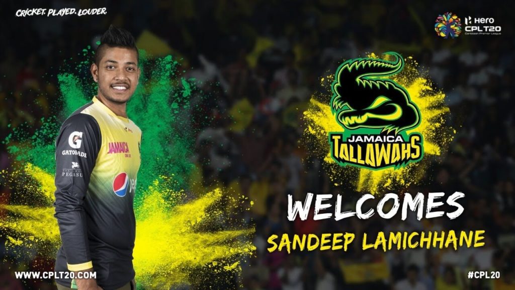 Nepali cricketer Sandeep Lamichhane in CPL
