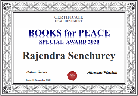 Rajendra Senchurey winner of 'Books for Peace – International Awards 2020'
