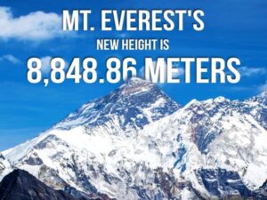 Nepal, China Announces New Height of Mt Everest at 8,848.86M