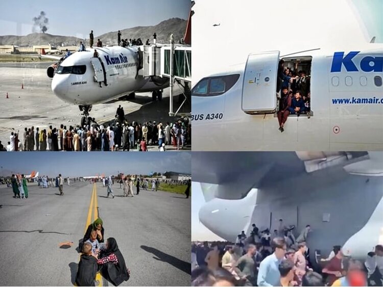 Taliban Terror: Shocking Video Shows Afghans Falling off Plane Mid-air!
